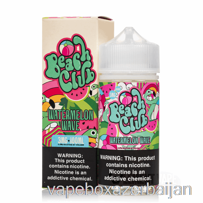 E-Juice Vape Watermelon Wave - Beach Club - 100mL 3mg